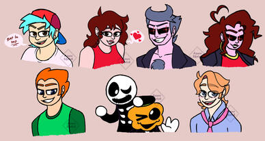 Friday Night Funkin' Headshots